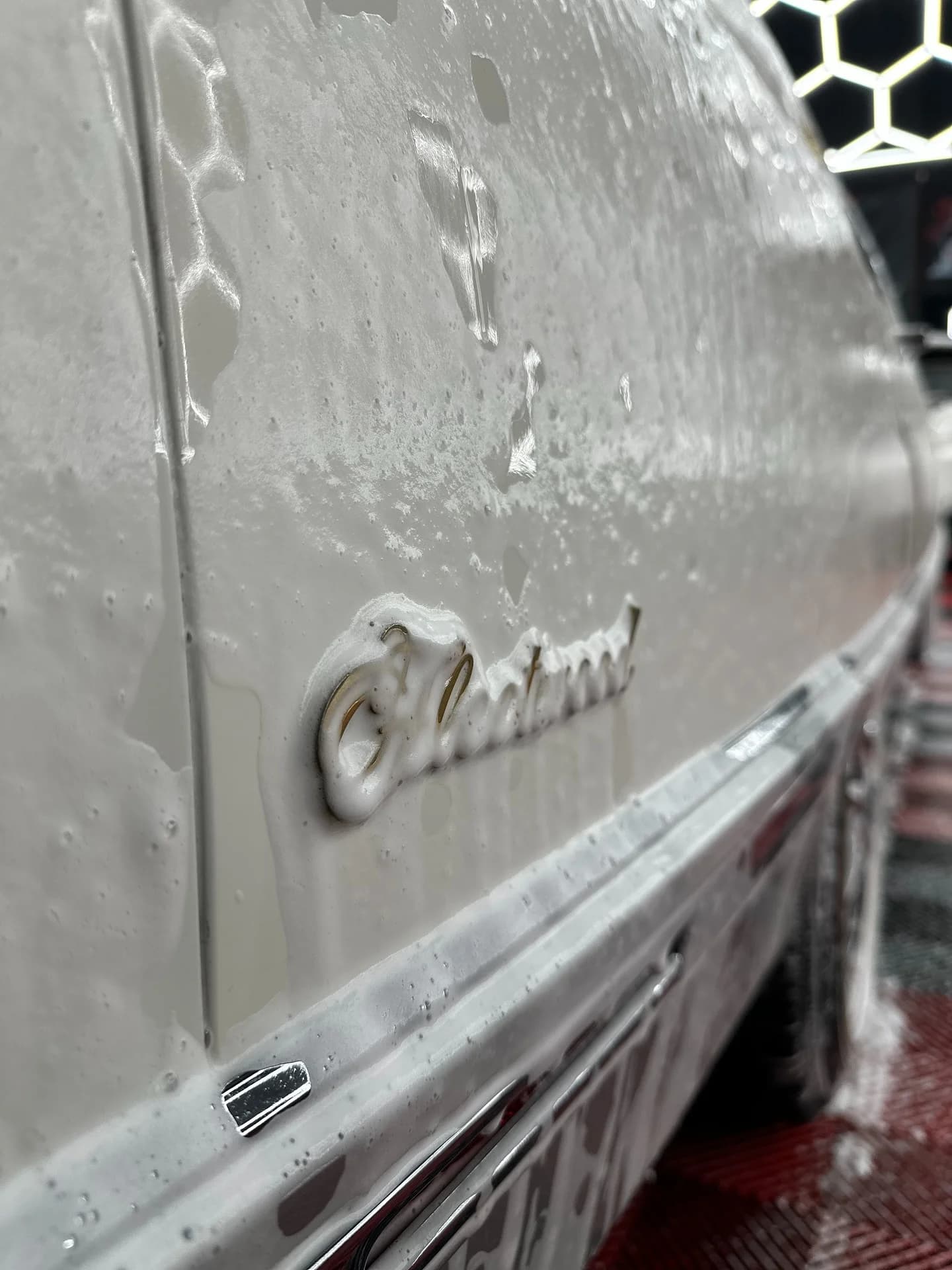 Classic Cadillac front angle after car detailing in Buffalo NY