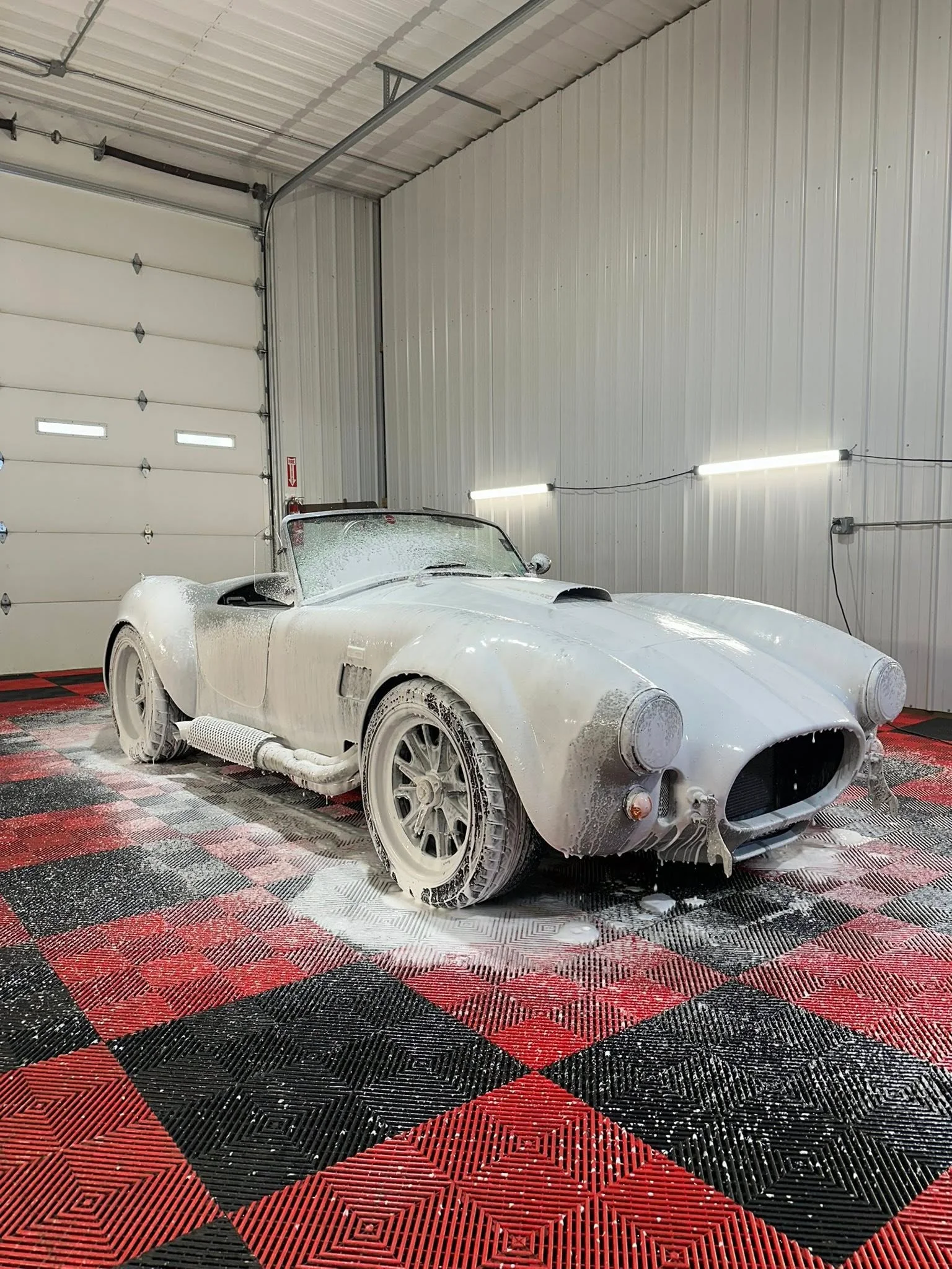 Shelby Cobra replica before car detailing - East Aurora NY classic car transformation