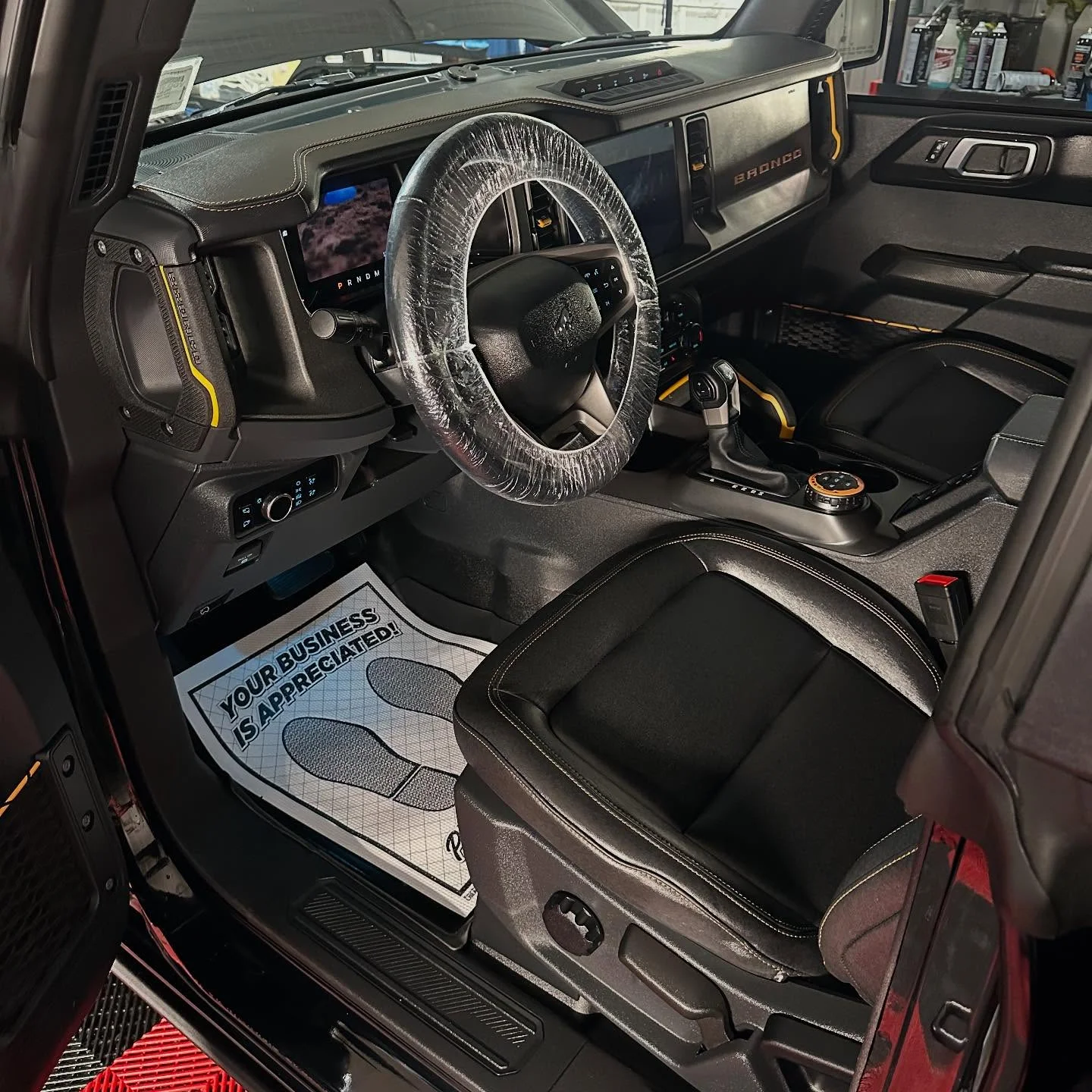 Bronco interior detail car detailing Lancaster NY - mirror finish