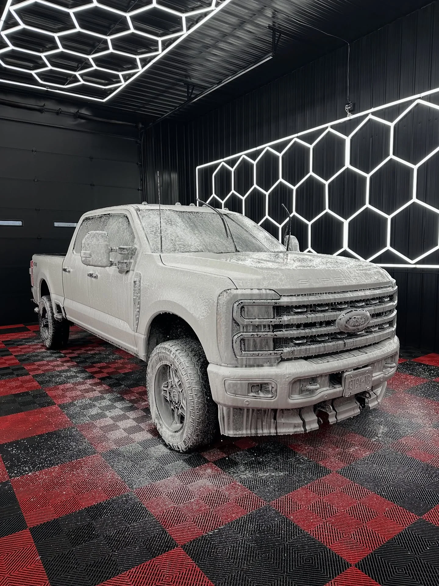 Ford truck before salt removal - Buffalo NY winter damage and corrosion